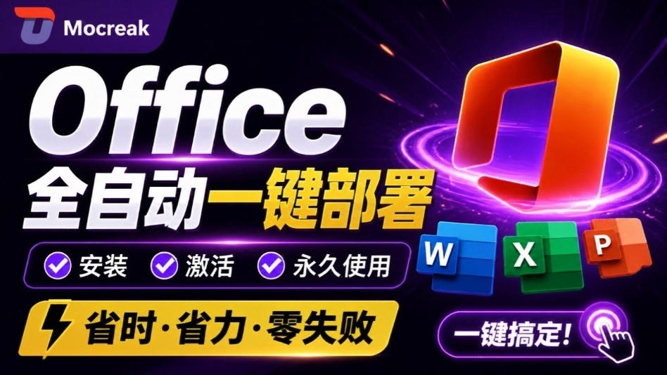 Office全自动一键部署安装，最高支持2024版本，可自定义安装组件，内置激活工具，全免费使用Mocreak！-造梦栈
