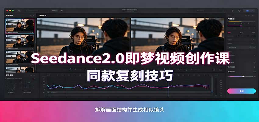 Seedance2.0即梦视频创作课：剧本式视频制作，同款复刻技巧，多行业案例落地教学-造梦栈