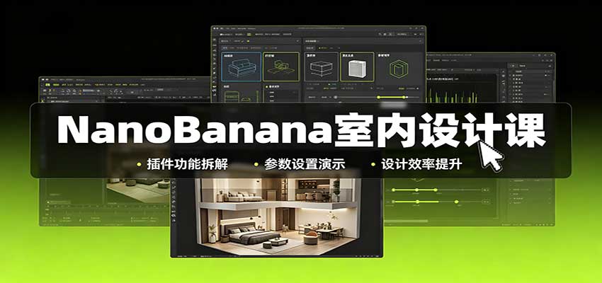 NanoBanana室内设计课：无限画布配置，插件实操，生图改图视频制作-造梦栈