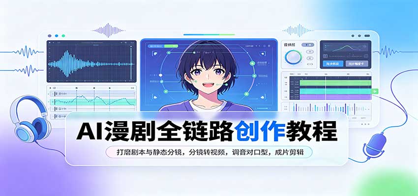 AI漫剧全链路创作教程：打磨剧本与静态分镜，分镜转视频，调音对口型，成片剪辑-造梦栈