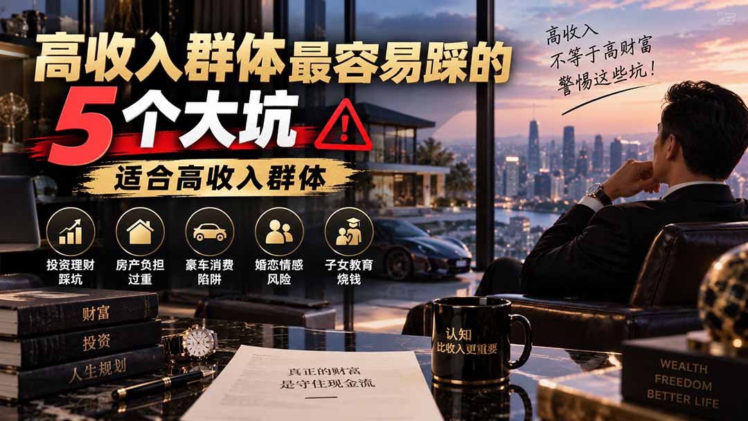 付费文章：高收入群体最容易踩的5个大坑，适合高收入群体-造梦栈