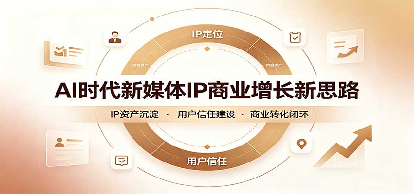 AI时代新媒体IP商业增长新思路：摒弃复杂运营套路，用极简思维打通获客路径-造梦栈