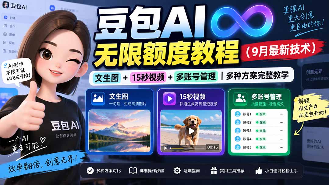 豆包AI无限额度教程(9月最新技术-造梦栈