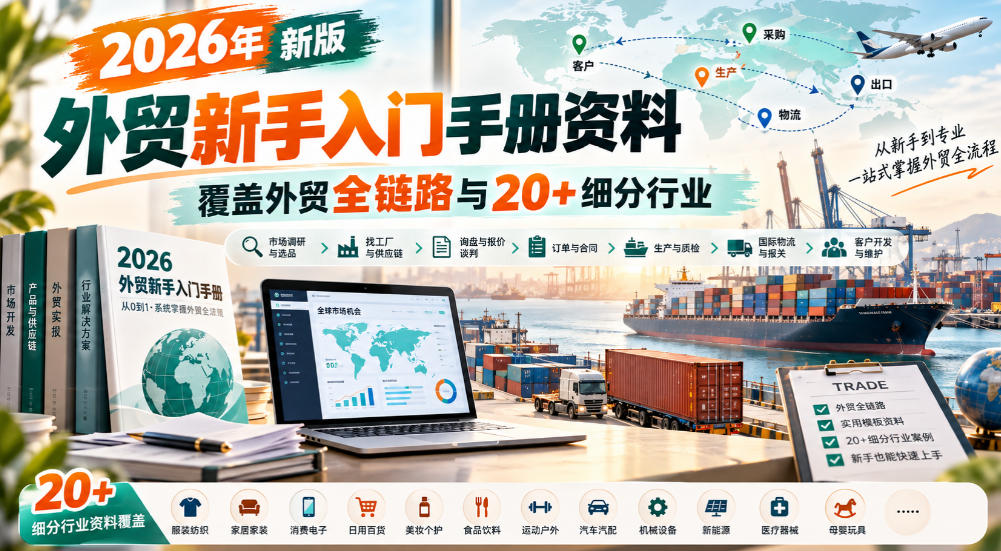 2026年新版外贸新手入门手册资料，覆盖外贸全链路与20+细分行业-造梦栈