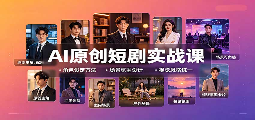 AI原创短剧实战课：从零搭建短剧创作全流程，批量产出可上线剧本-造梦栈