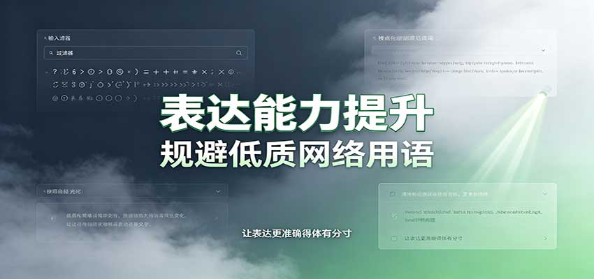 表达能力提升：语言塑造思想逻辑，规避低质网络用语，强化心智感知-造梦栈
