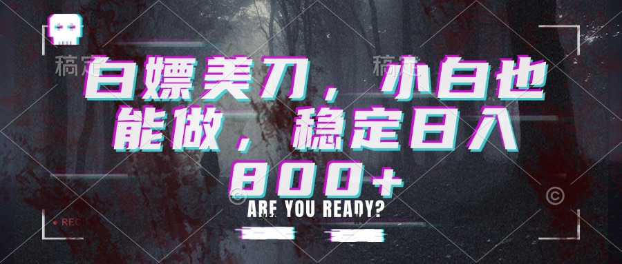 白嫖美刀，小白也能做，稳定日入800+-造梦栈