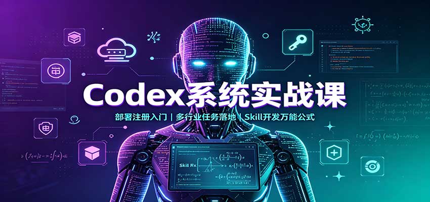 Codex系统实战课：部署注册入门，多行业任务落地，Skill开发万能公式-造梦栈