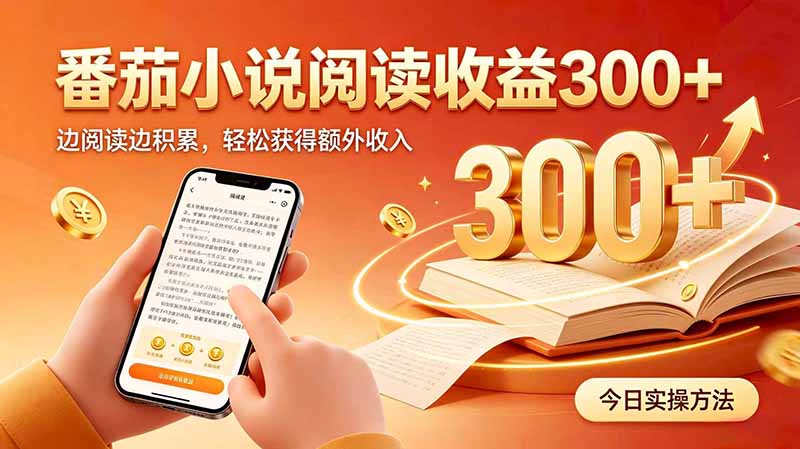 全自动番茄挂机玩法，日入300+边阅读边积累，轻松获得额外收入-造梦栈