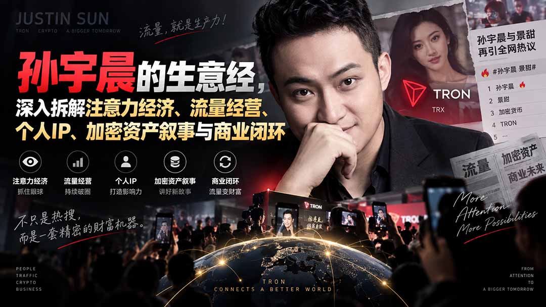 某星球精华文章——孙宇晨的生意经，深入拆解注意力经济、流量经营、个人IP、加密资产叙事与商业闭环-造梦栈