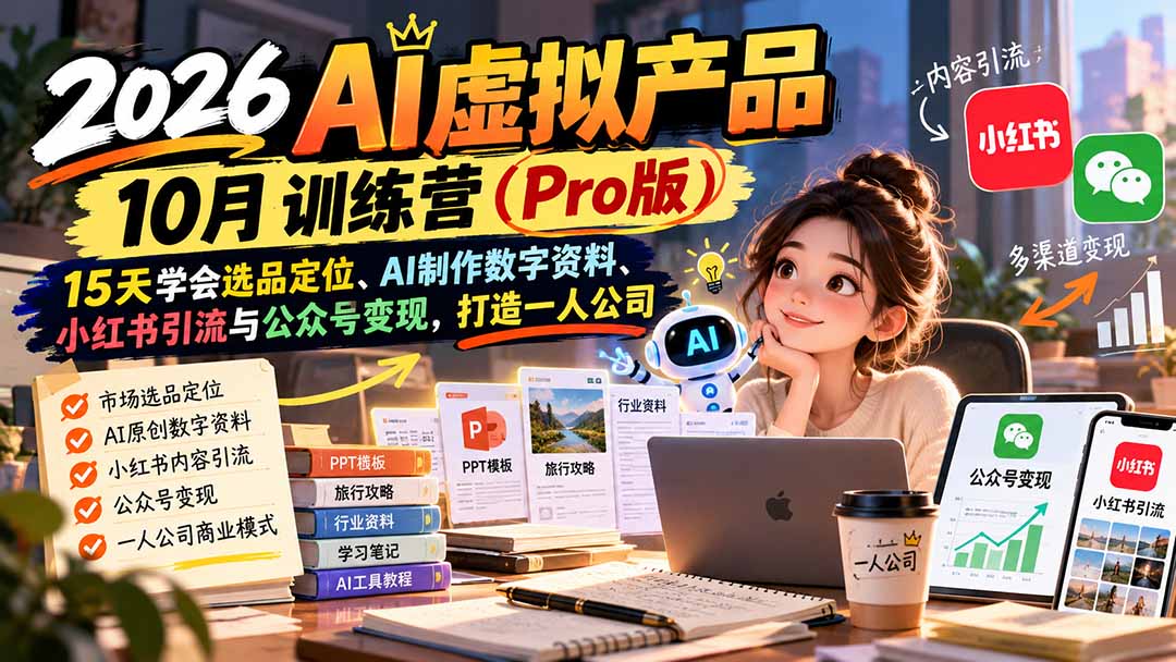 2026AI虚拟产品10月训练营(Pro版-造梦栈