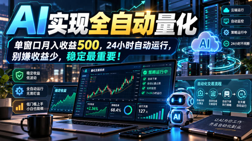 AI全自动量化项目，长期稳定可落地，0门槛躺赚稳定项目！-造梦栈