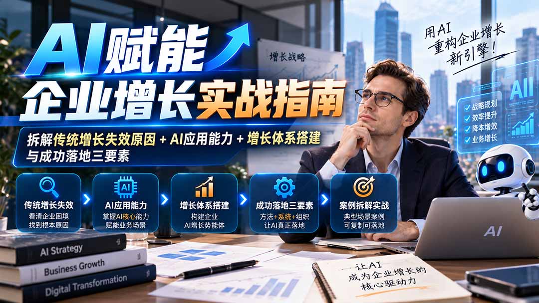 【无水印】AI赋能企业增长实战指南：拆解传统增长失效原因+AI应用能力+增长体系搭建与成功落地三要素-造梦栈