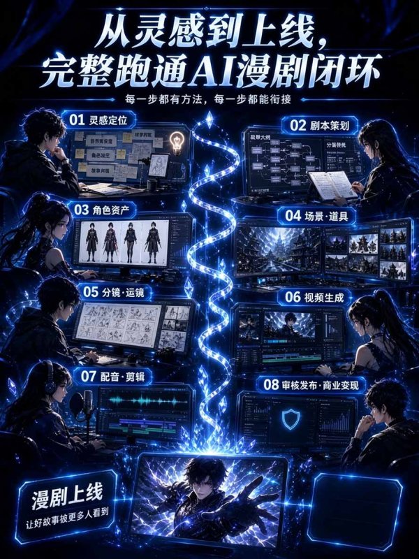图片[2]-【无水印】2026AI漫剧创作与商业变现掘金营：打通选题→AI编剧→角色场景→自动分镜→视频生成→剪辑发布→运营变现-造梦栈