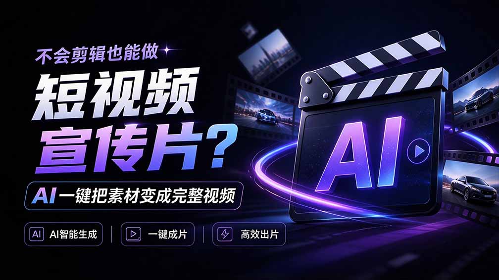我跪下来了！不会剪辑也能做短视频宣传片？ AI 一键把素材变成完整视频，真是神奇，OpenFilm 超省事-造梦栈