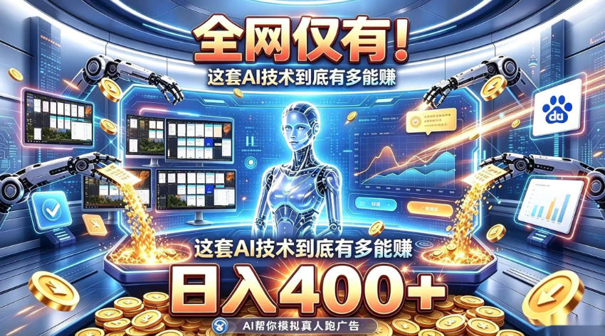 全网仅有！这套AI技术到底有多能賺，日入400+，无需人工干预，实现真正被动变现【揭秘】-造梦栈