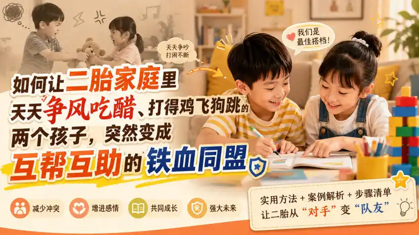付费文章：如何让二胎家庭里天天争风吃醋、打得鸡飞狗跳的两个孩子，突然变成互帮互助的铁血同盟？-造梦栈