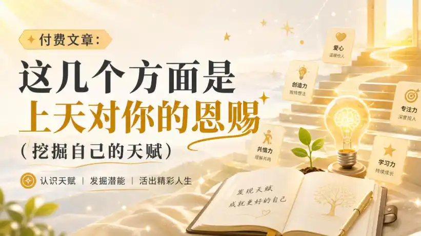 付费文章：这几个方面是上天对你的恩赐(挖掘自己的天赋)-造梦栈