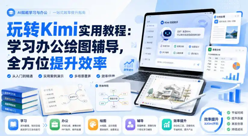 玩转Kimi实用教程：学习办公绘图辅导，全方位提升效率-造梦栈