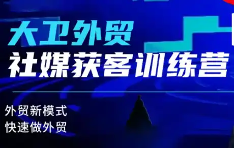 大卫老师·外贸社媒获客独家训练营(更新8月)-造梦栈