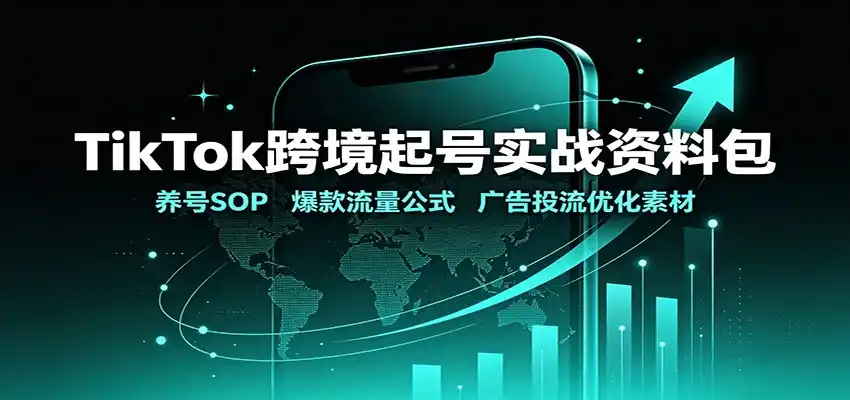 TikTok跨境起号实战资料包：养号SOP，爆款流量公式，广告投流优化素材-造梦栈