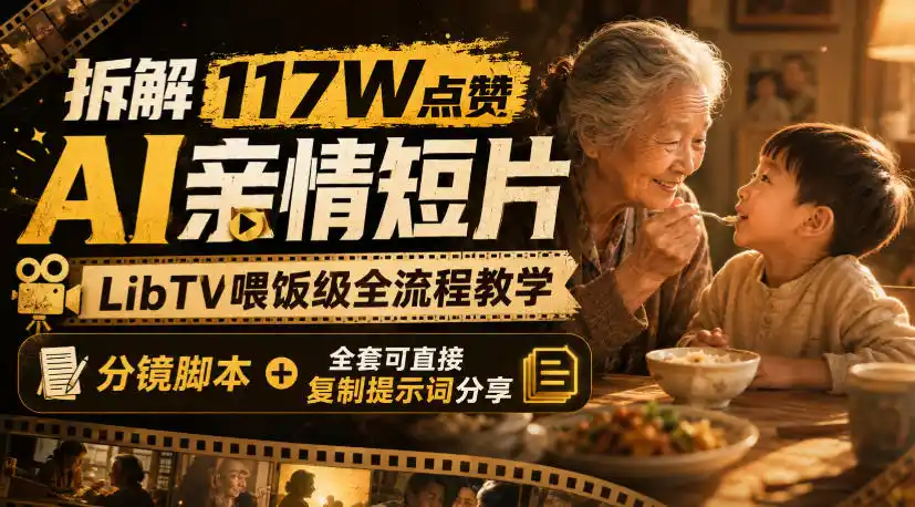 拆解117W点赞AI亲情短片，LibTV喂饭级全流程教学，分镜脚本+全套可直接复制提示词分享-造梦栈