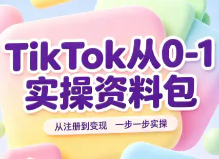TikTok从0-1实操资料包：养号SOP+爆款公式+投流手册-造梦栈