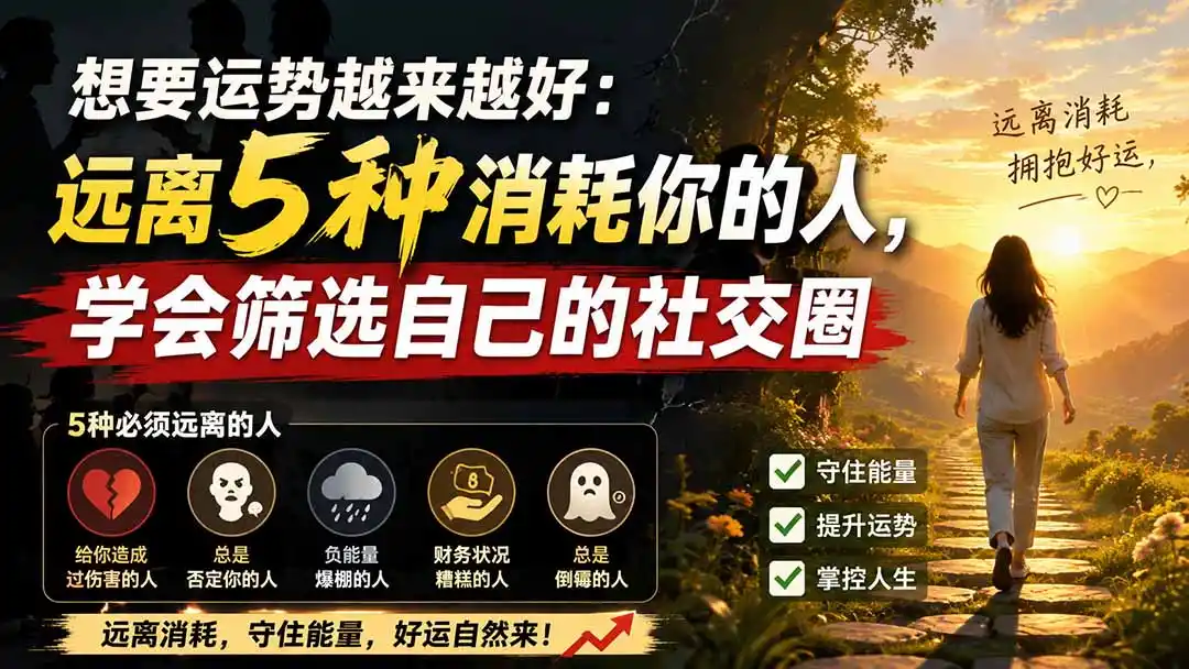付费文章：想要运势越来越好：远离5种消耗你的人，学会筛选自己的社交圈-造梦栈