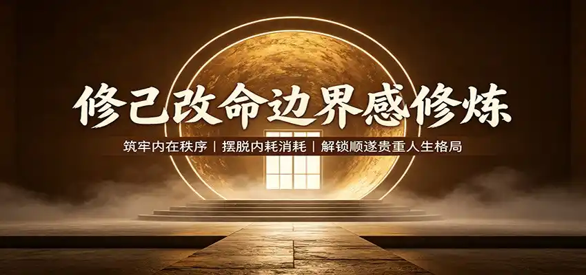 修己改命边界感修炼：筑牢内在秩序，摆脱内耗消耗，解锁顺遂贵重人生格局-造梦栈