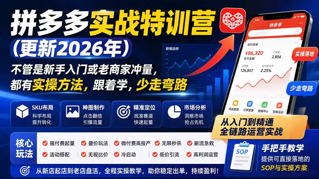 拼多多实战特训营(更新26年0822-造梦栈