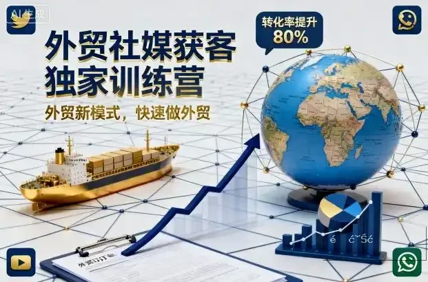 外贸社媒获客独家训练营，外贸新模式，快速做外贸(更新26年08月21日)-造梦栈