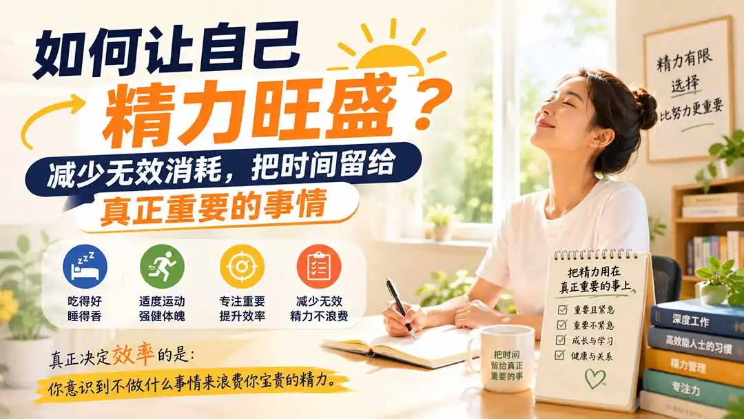 付费文章：如何让自己精力旺盛？减少无效消耗，把时间留给真正重要的事情-造梦栈